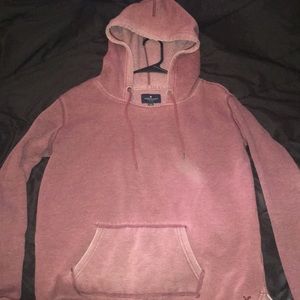 Faded washed maroon hoodie